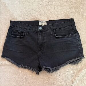 Current/Elliott Cut Off Black Denim Shorts